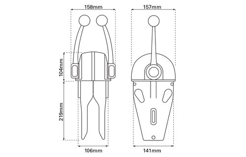 Ultraflex B103 gashendel verchroomd