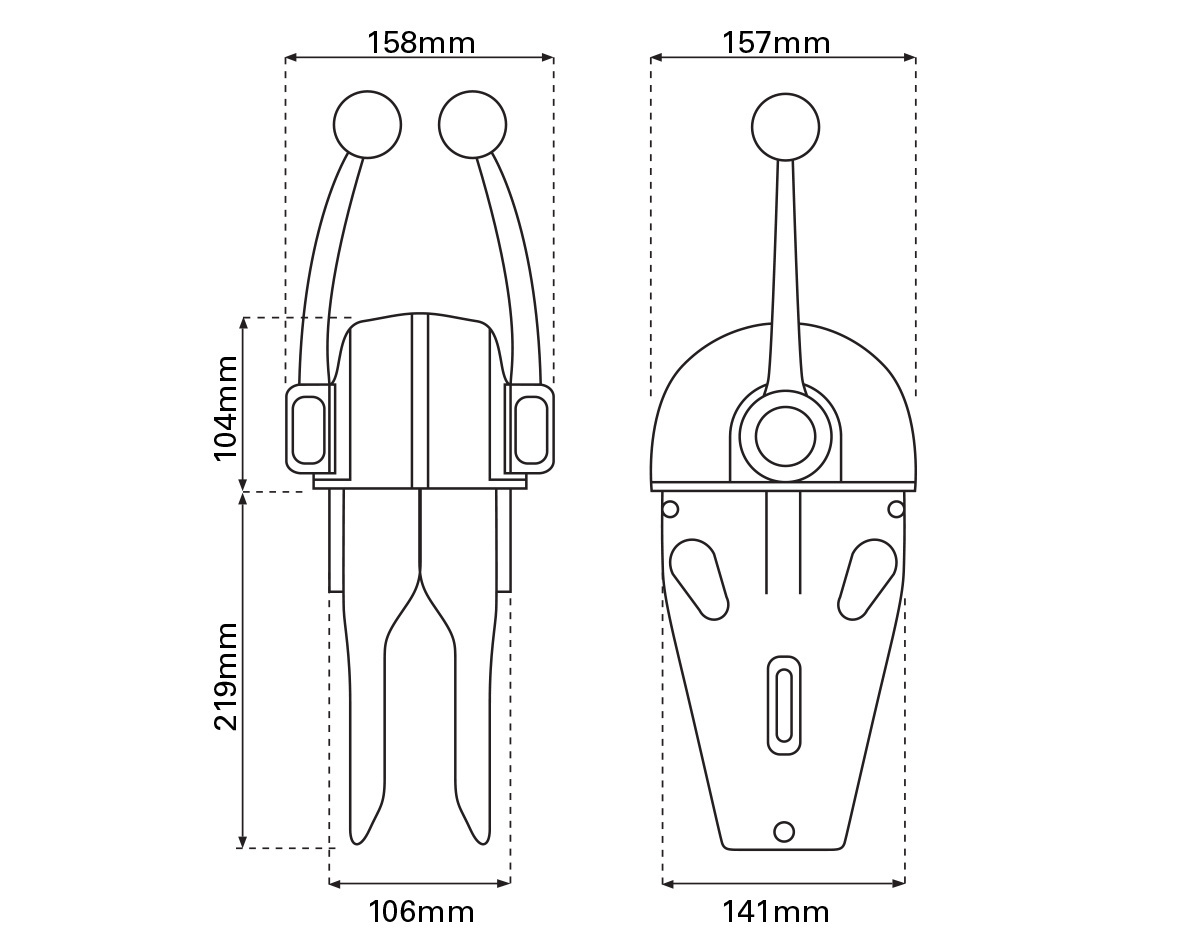 Ultraflex B103 gashendel verchroomd