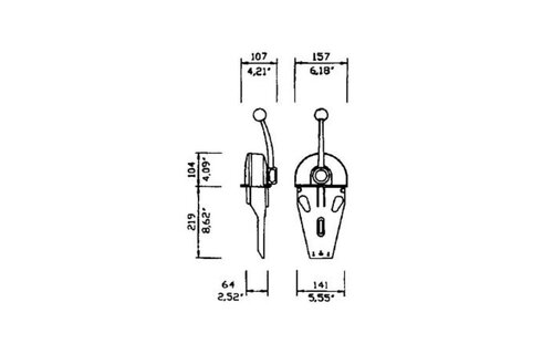 Ultraflex B103 gashendel verchroomd