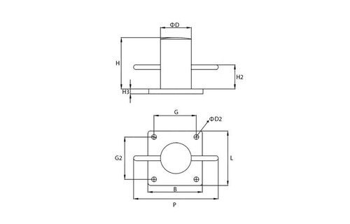 Hollex Bolder op plaat rvs304