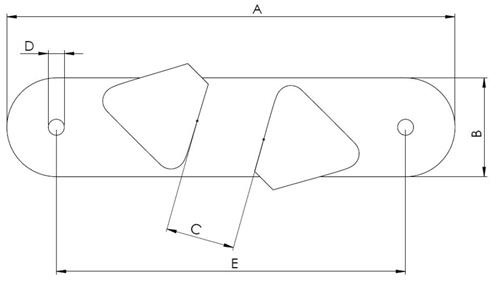 Hollex boegklamp per paar