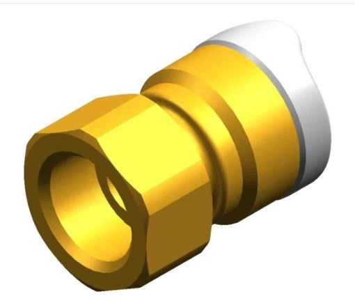 Whale adapter 1/2" BSP 15 mm female messing