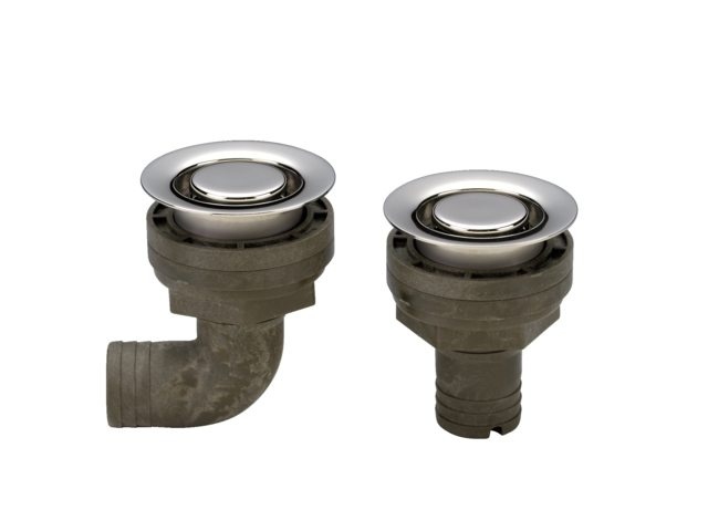 Dek/kuip doorvoer RVS/acetal