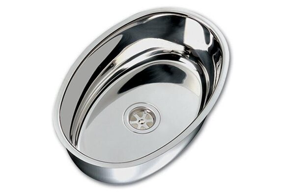 Hollex wasbak gepolijst ovaal inwendig ø360mm