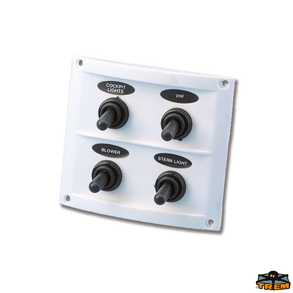Allpa Kunststof schakelpaneel  12V  4-schakelaars