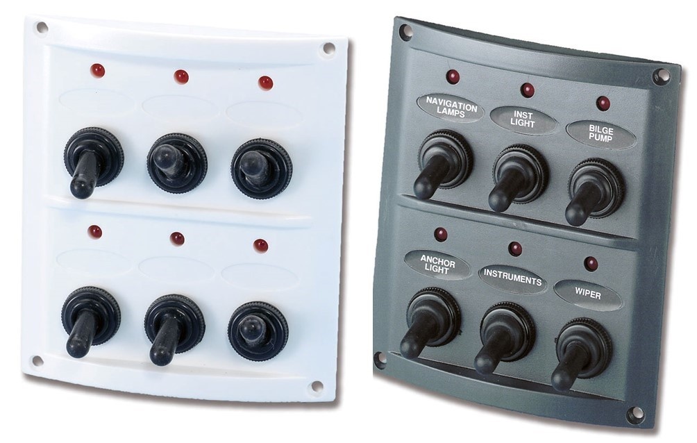 Allpa Kunststof schakelpaneel  12V  6-schakelaars