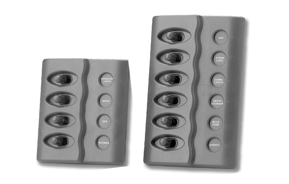 Allpa Kunststof schakelpaneel  12V met LED-indicators