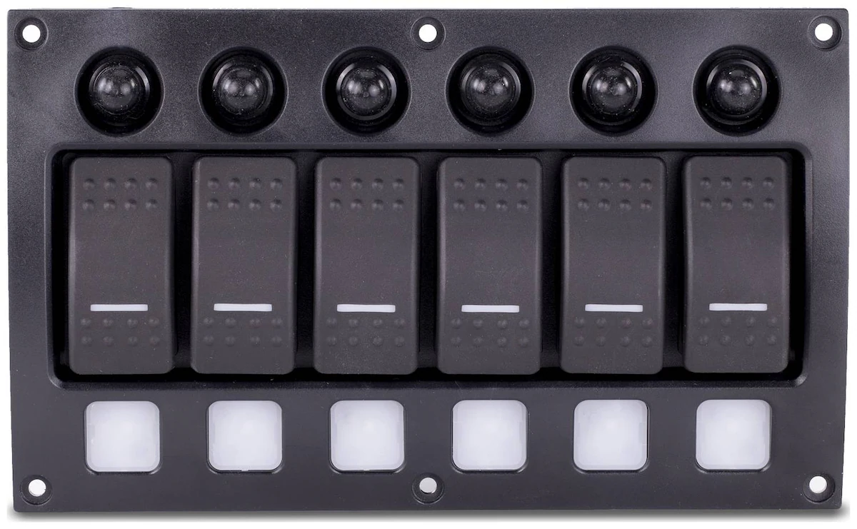 Sierra Schakelpaneel 12-24V incl. automatische zekeringen