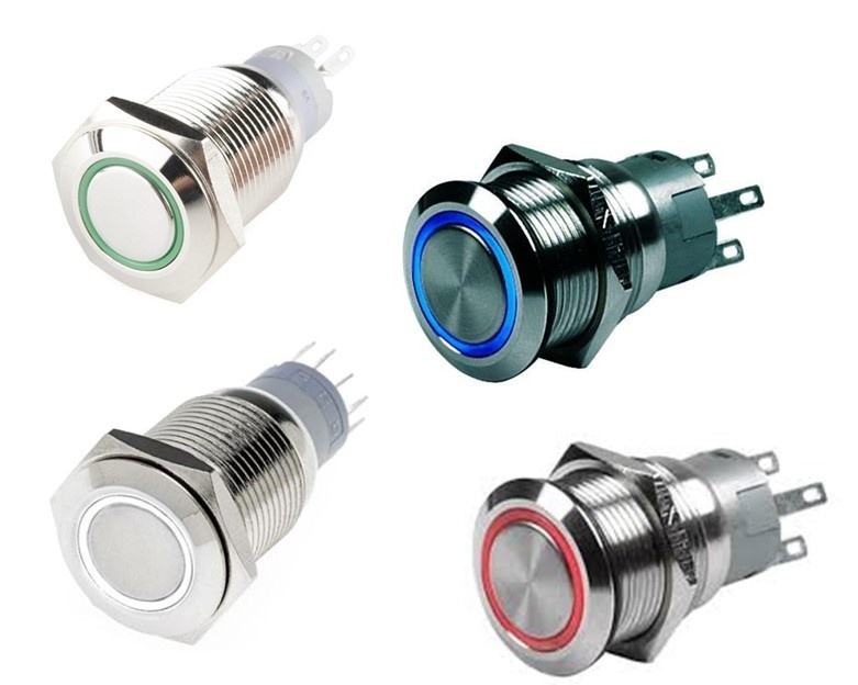 Hollex drukknop met LED