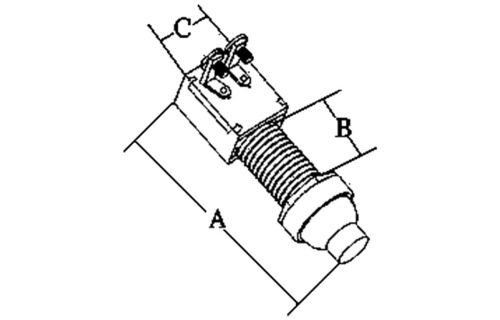 Allpa 12 volt Drukschakelaar met 2-posities