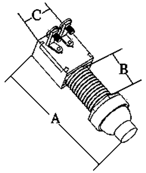 Allpa 12 volt Drukschakelaar met 2-posities