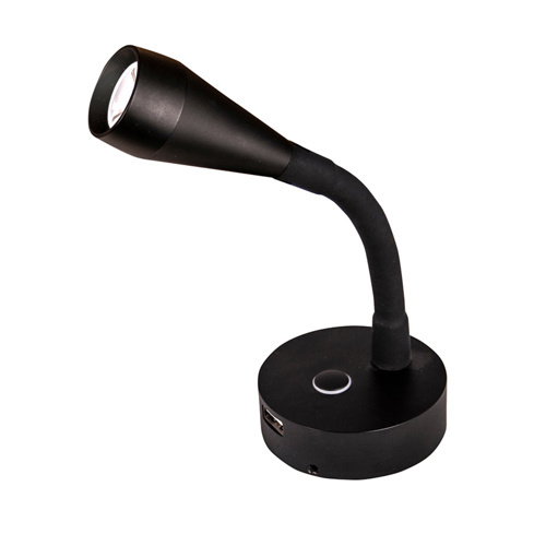 Båtsystem Wandlamp SX1BUSB LEIA SX1 Zwart met USB