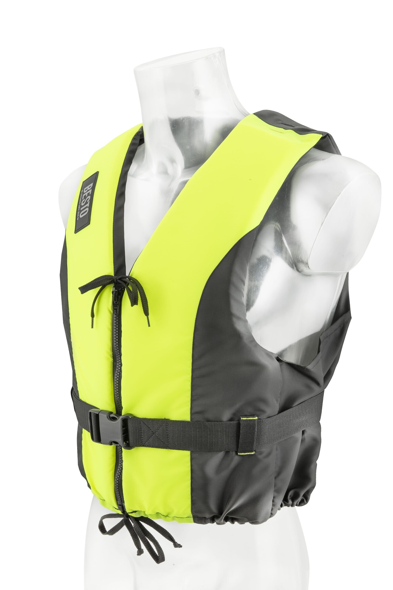 Besto Dinghy Zipper zwemvest 50N  Geel/Zwart