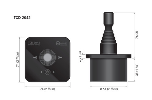 Quick Boegschroef TCD bediening joystick