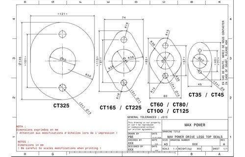 Max Power tunnelboegschroef brons 48V