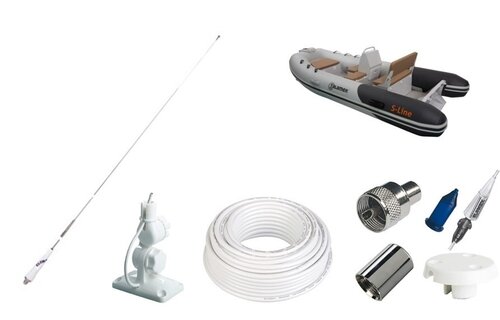 Marifoon Antenne set voor rubberboten en rib's