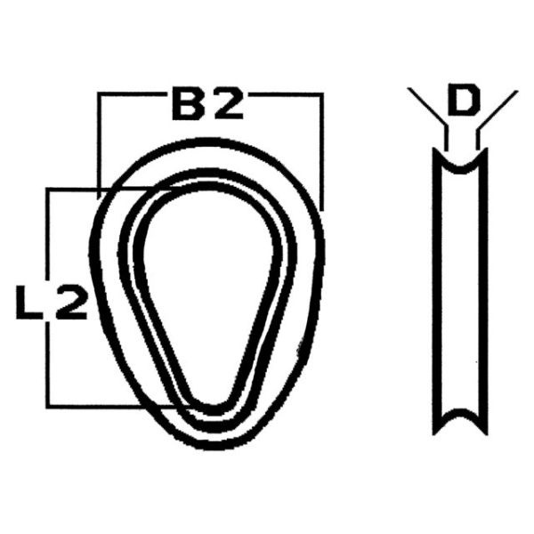 Rvs ei-kous RF 2180 3mm