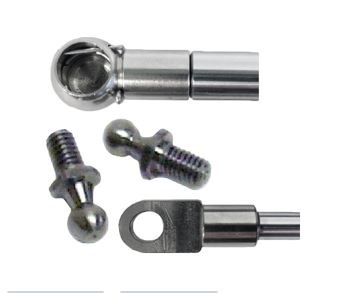 Nautalift, RVS 10mm kogelfittings met uitwendige draad (per paar)