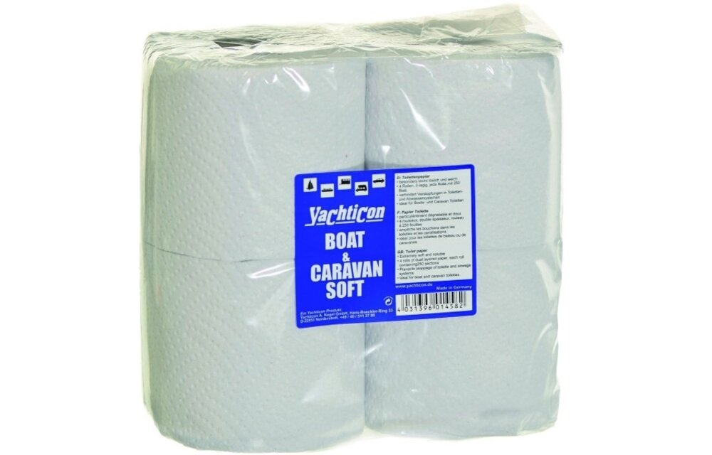 Yachticon Boot & caravan zacht toilet papier 4 Rollen