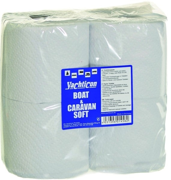 Yachticon Boot & caravan zacht toilet papier 4 Rollen