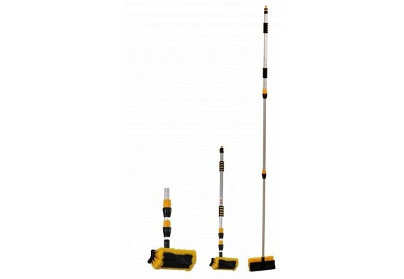 Yachticon Alu wasborstel de luxe, extra lang, uitschuifbaar 130 – 300 cm, met waterdoorlaat.