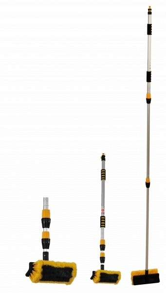 Yachticon Alu wasborstel de luxe, extra lang, uitschuifbaar 130 – 300 cm, met waterdoorlaat.