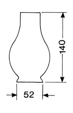 Reserveglas 1" x 140mm