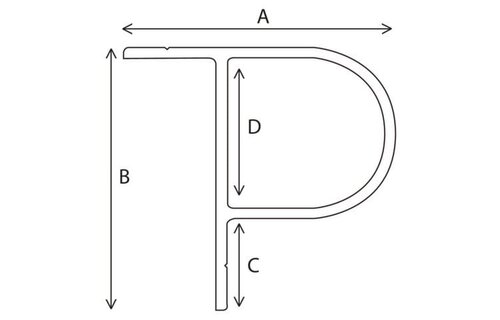Steigerstootrand P-PROFIEL 2.4 meter