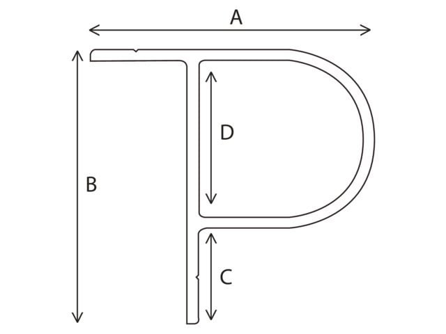 Steigerstootrand P-PROFIEL 2.4 meter