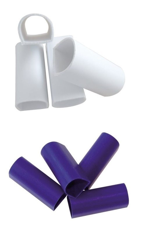 Steigerstootrand dubbel D-connector wit (4pcs)