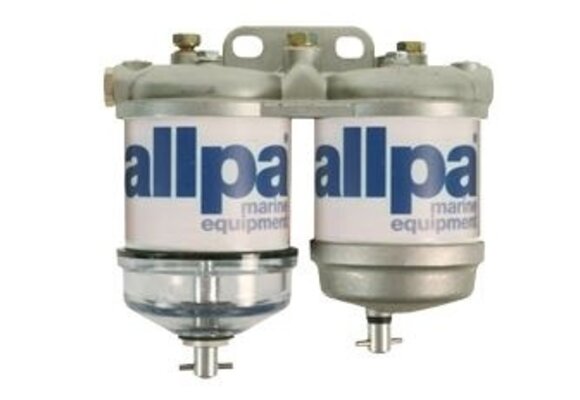 Allpa dubbel dieselfilter met waterafscheider