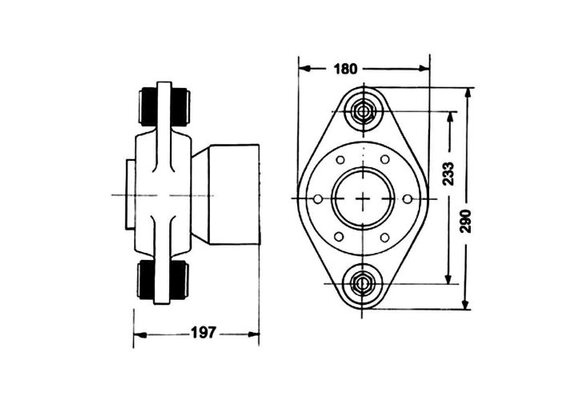 Hydradrive Zelfrichtend druklager voor model HD-113