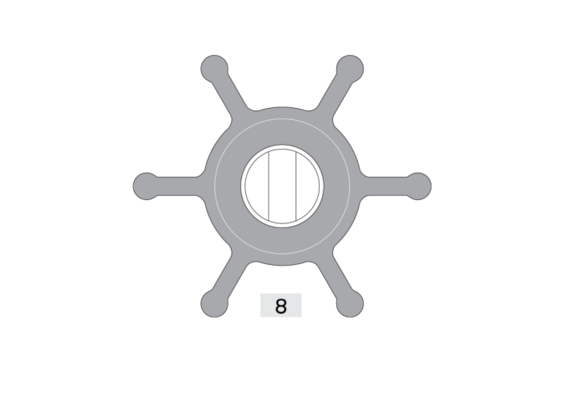Johnson Pump Vervangingsimpeller voor F3 (F3B 843S-9)