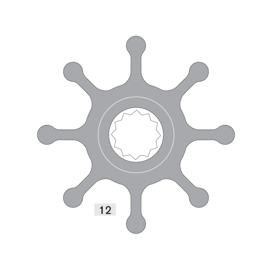 Johnson Pump Impeller voor F7 (1028BT-1 en 1028BT-9)