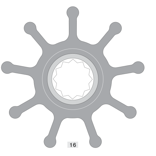Johnson Pump Impeller voor F9 (802B en 814B)
