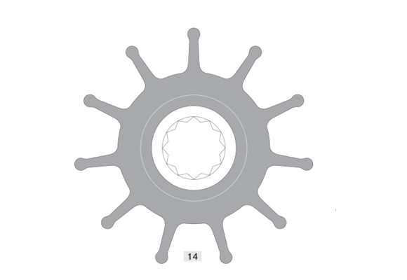 Johnson Pump Impeller voor F8 (819B)