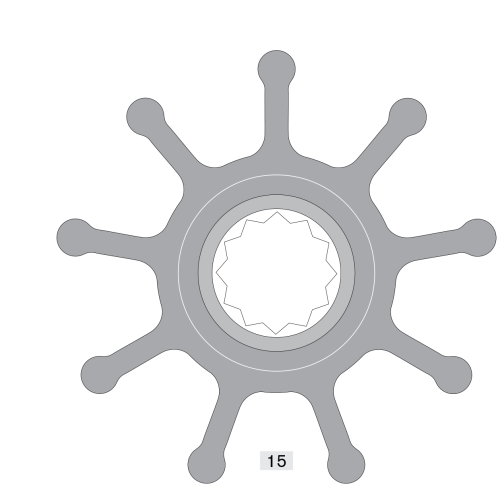 Johnson Pump Impeller voor F8 (819B)