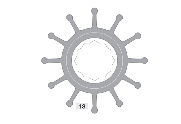 Johnson Pump Impeller voor F75 (821BT-1)