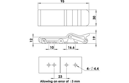Overval-/anitrammel sluiting flexibel