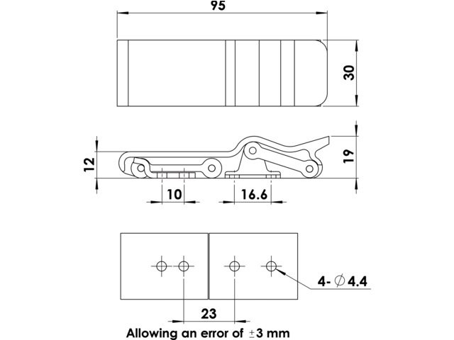 Overval-/anitrammel sluiting flexibel