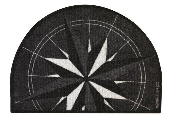 Welcome Deurmat windroos zwart