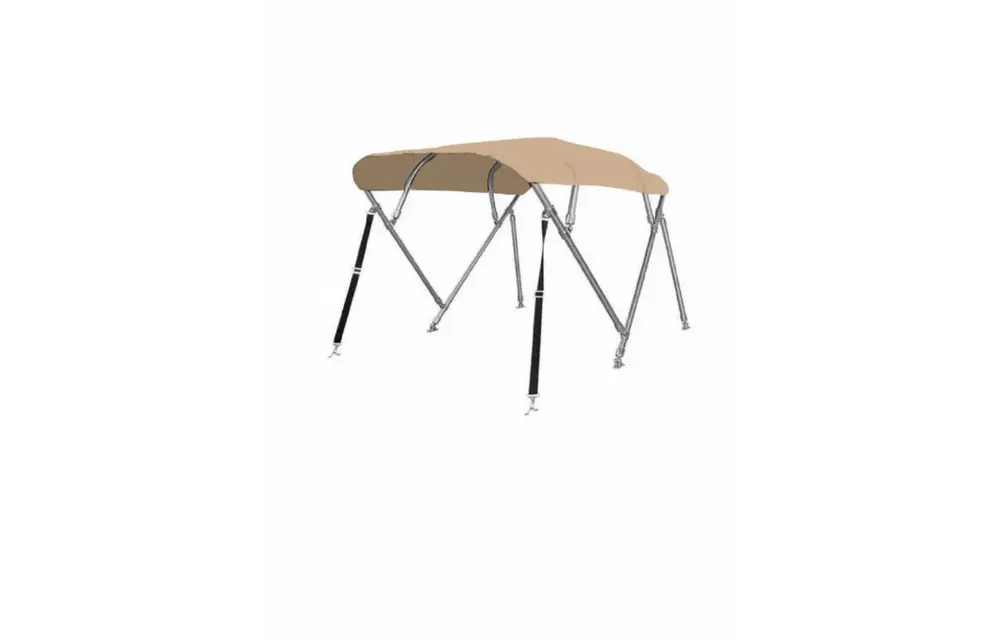 RVS Biminitop Beige 4 bogen Hoogte 137 cm
