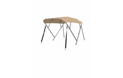 RVS Biminitop Beige 4 bogen Hoogte 137 cm