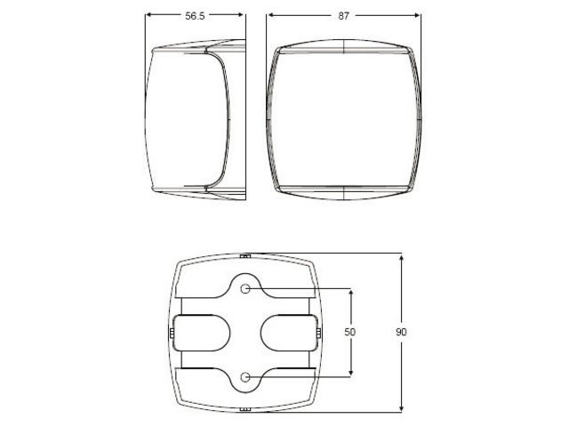 Hella NAVILED-PRO navigatieverlichting met zwart huis