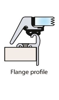 Lewmar Ocean luiken flange profiel