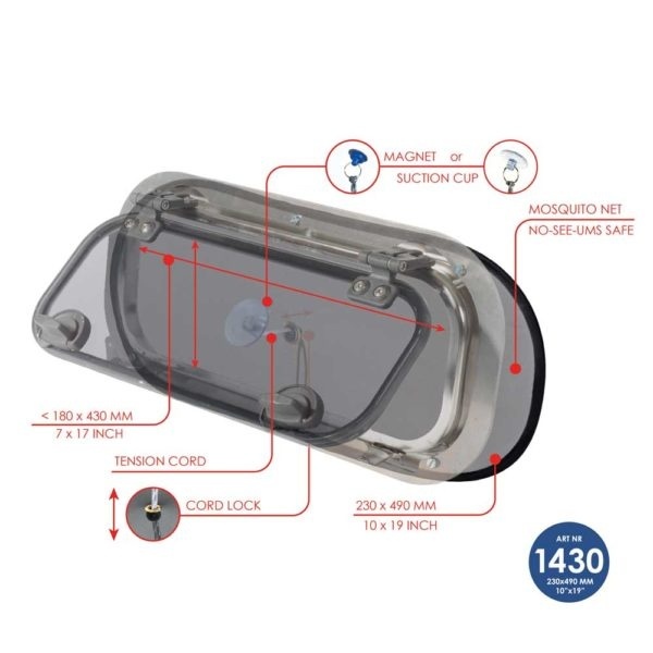 Waterline muggenhor patrijspoort - 2 stuks