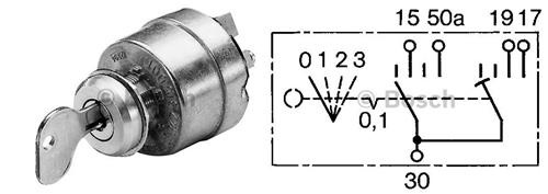 Bosch contactslotschakelaar met gloei