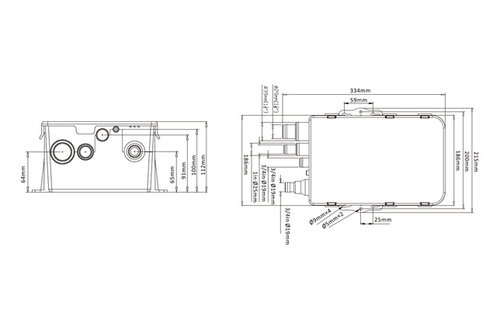 SeaFlo Douche afvoerset 12 volt - 750 GPH