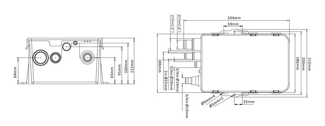 SeaFlo Douche afvoerset 12 volt - 750 GPH