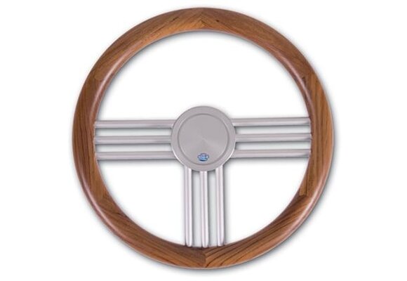 Stazo hoepelstuurwiel type 27 teak/aluminium 40cm